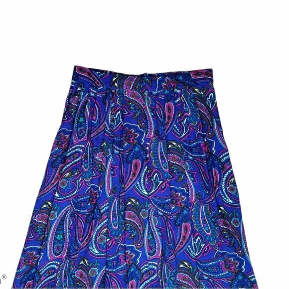 Vintage Boho Paisley Print Side Pockets Skirt - Picture 5 of 16